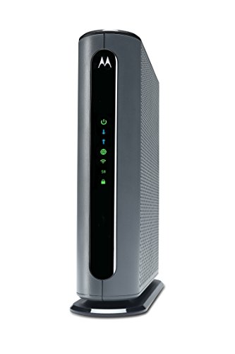  روتر WiFi گیگابیت Wi-Fi گیگابیت مودم کابل Motorola MG7700 24x8 Plus Mod19 Plus D195G با قدرت تقویت ، حداکثر 1000 مگابیت بر ثانیه حداکثر Docsis 3.0 - تأیید شده توسط Comcast Xfinity ، Cox و بیشتر 