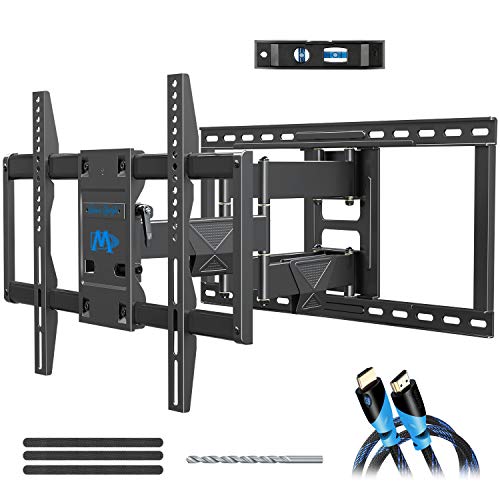  Mounting Dream Full Motion TV Mount UL دارای براکت تلویزیون دیواری برای تلویزیون های 42-75 اینچ ، براکت تلویزیون ممتاز دیواری ، مناسب 16 ، 18 گل میخ های 24 اینچی با بازوی مفصلی ، VESA 600x400 mm ، 132 lbs MD2298 