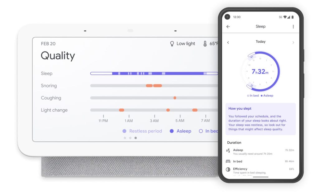  google nest hub پیشنهادهای خواب 