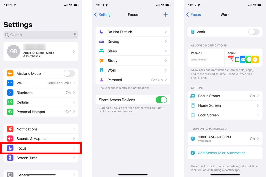  نحوه استفاده از حالت تمرکز در iOS 15 