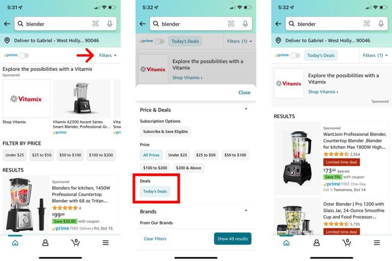 از فیلترها برای یافتن معاملات حماسی برای موارد خاص استفاده کنید 770x513